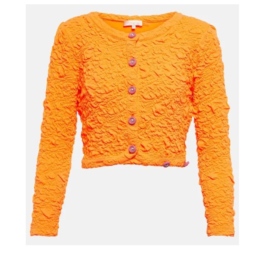 Senina Crinkled Cropped Cardi NWT